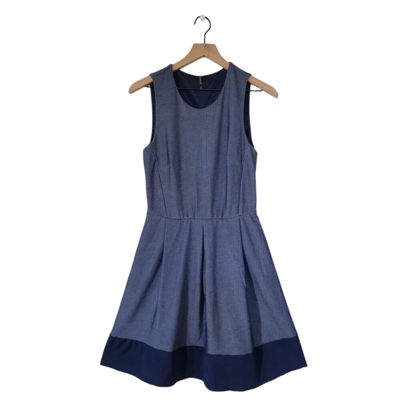 Stradivarius Fit & Flare Tank Style Jersey Knit Dress Fits Like Medium Blue. - Picture 3 of 10